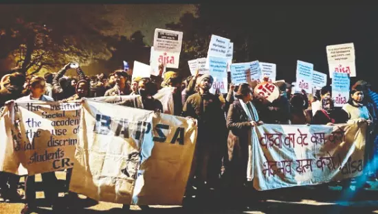 JNU student’s suspension sparks outrage JNU student’s suspension sparks outrage