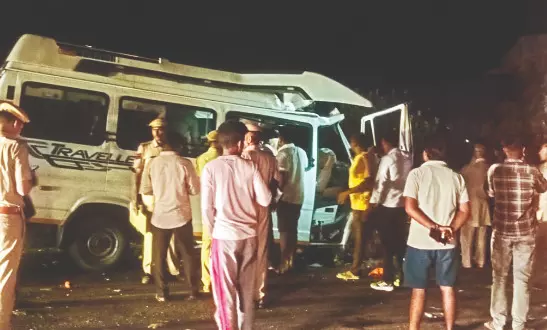 Raj: 15 killed, 2 injured as tempo traveller crashes into parked truck