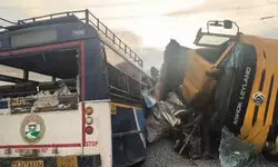At least 19 dead as gravel-laden lorry collides with bus in Telangana