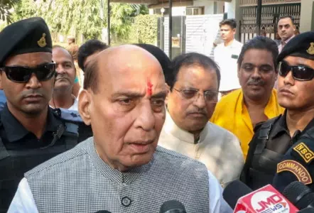 Out of fear of losing polls, oppn making baseless allegations against constitutional bodies: Rajnath Out of fear of losing polls, oppn making baseless allegations against constitutional bodies: Rajnath