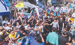 TMC Youth Wing creates 20K sq ft   3D rangoli on Abhishek’s birthday