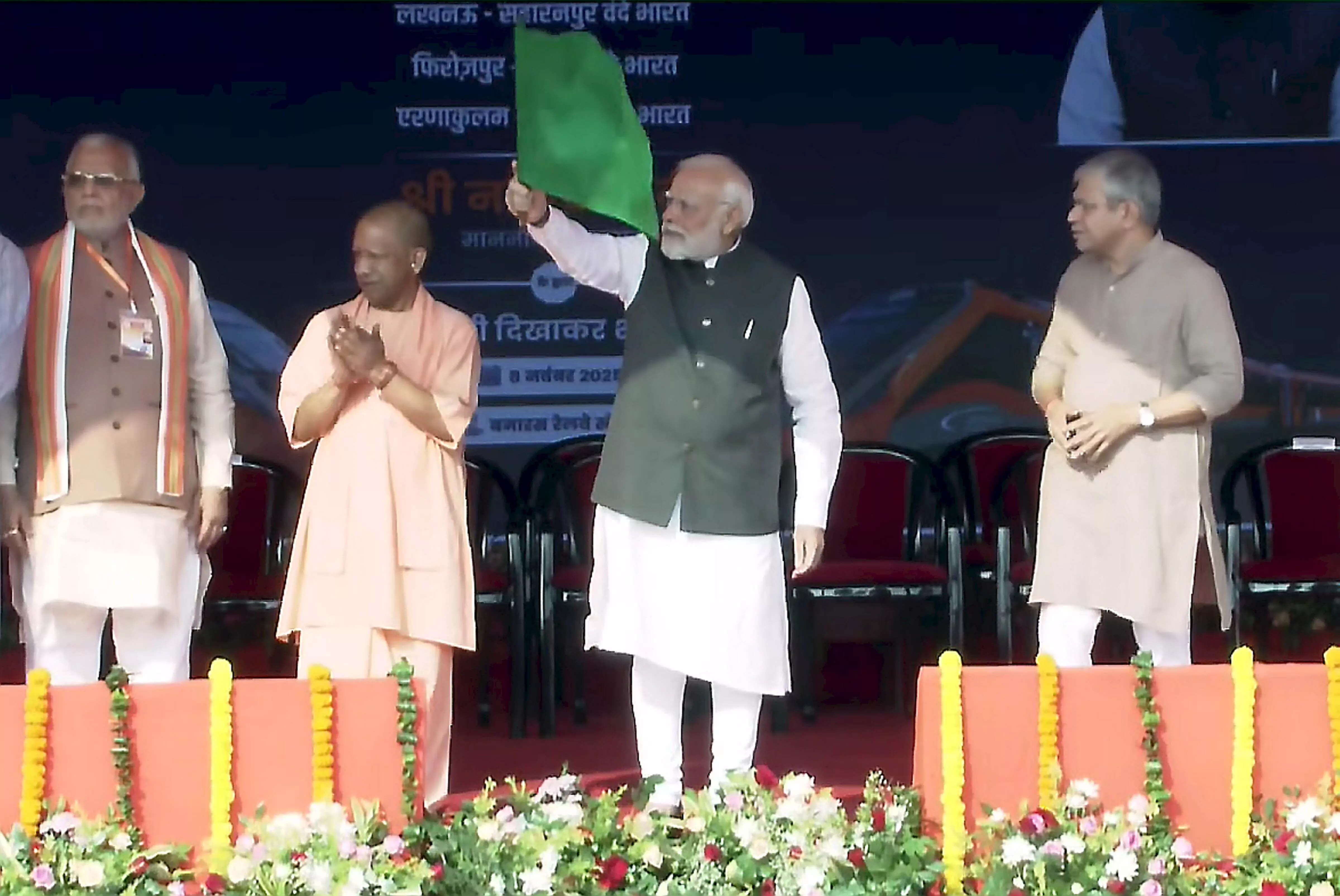 Ernakulam-Bengaluru Vande Bharat Express flagged off by PM Narendra Modi Ernakulam-Bengaluru Vande Bharat Express flagged off by PM Narendra Modi