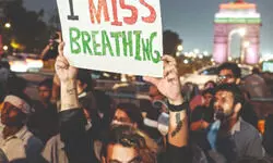 Parents & activists rally at India Gate, demand clean air for Delhi’s children