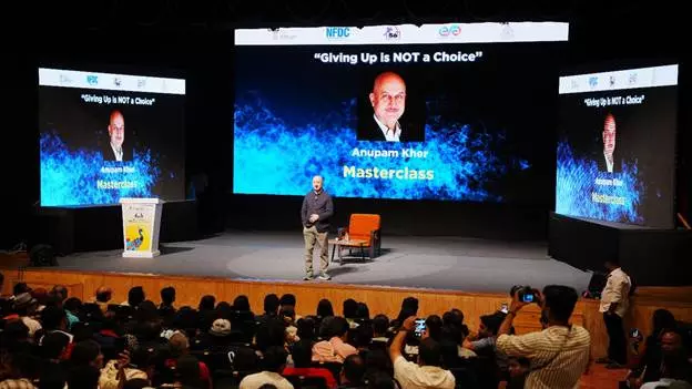 Anupam Kher Inspires Goa Audience with Powerful Message: Giving Up Is NOT a Choice