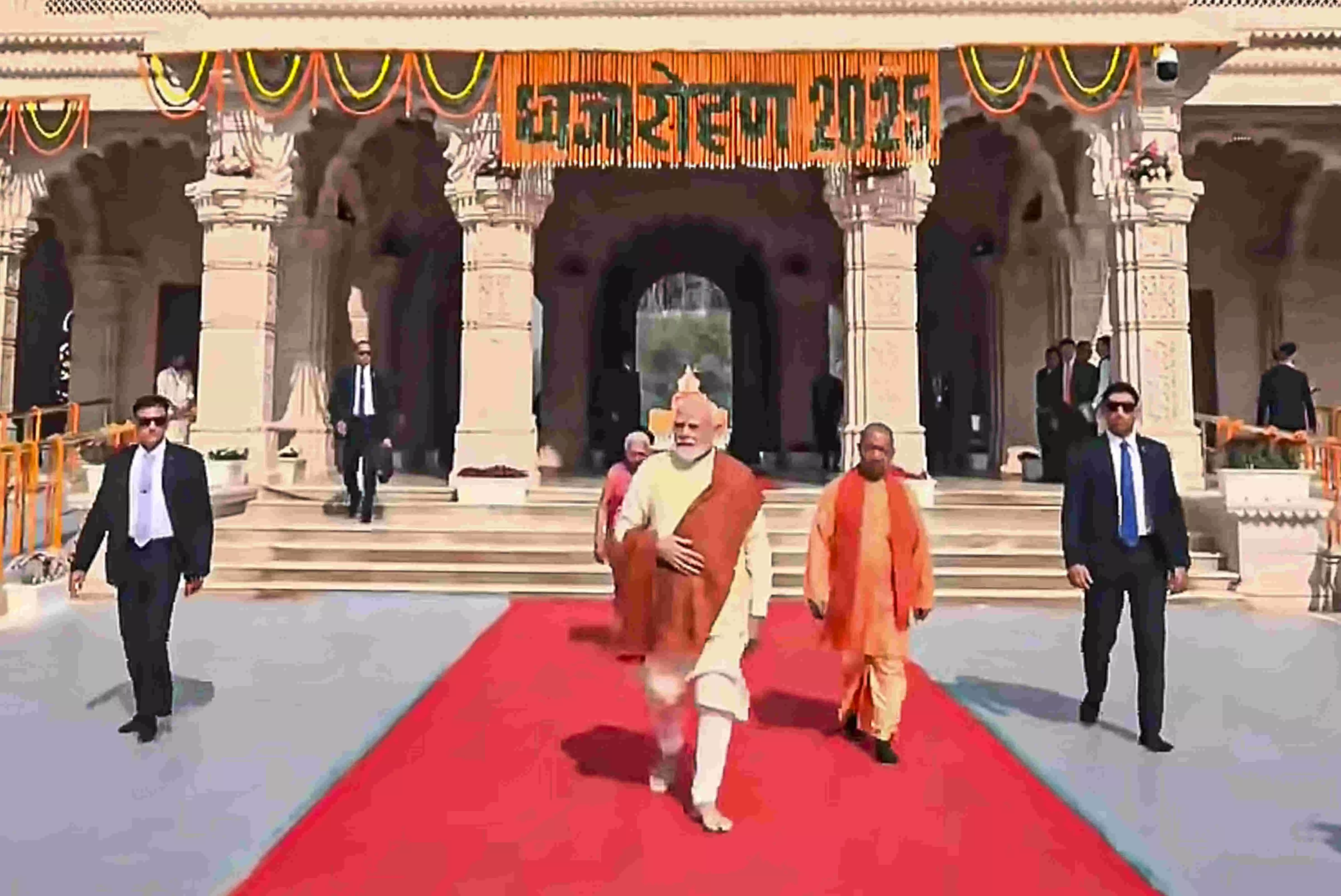 PM Modi hoists saffron flag atop Ram temple in Ayodhya, marking formal completion of its construction