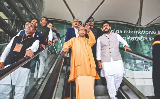 Noida Airport preps reviewed by UP CM Noida Airport preps reviewed by UP CM