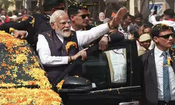 PM Modi holds road show in Karnatakas Udupi