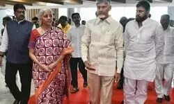 FM Sitharaman, CM Naidu lay foundation for offices of 15 banks, insurance companies in Amaravati