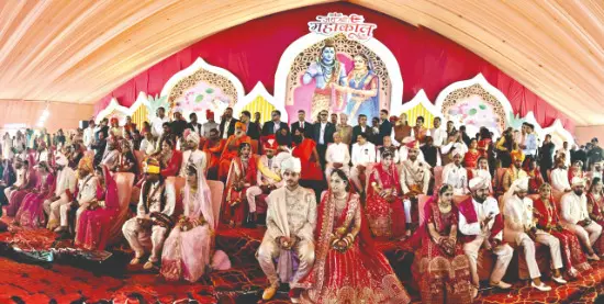 Setting precedent, MP CM gets son married in community wedding ceremony Setting precedent, MP CM gets son married in community wedding ceremony