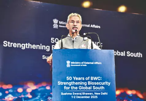 Need framework to deal with challenge of biological weapons: EAM Jaishankar Need framework to deal with challenge of biological weapons: EAM Jaishankar