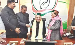 Vinay Kumar takes charge as president of Himachal Cong