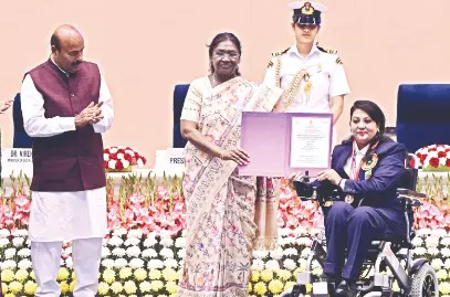 Prez honours MP para-athlete Pooja Garg
