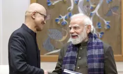 Microsoft CEO Satya Nadella meets PM Modi, to invest $17.5 billion in India Microsoft CEO Satya Nadella meets PM Modi, to invest $17.5 billion in India