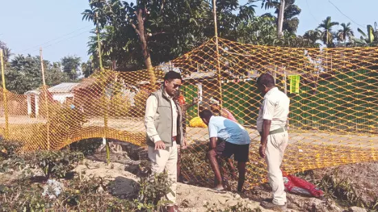 Forest dept trials nylon net to stop leopard intrusions Forest dept trials nylon net to stop leopard intrusions