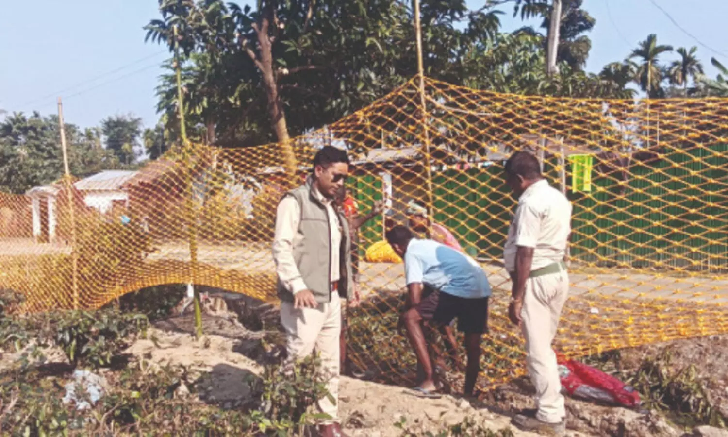 Forest dept trials nylon net to stop leopard intrusions