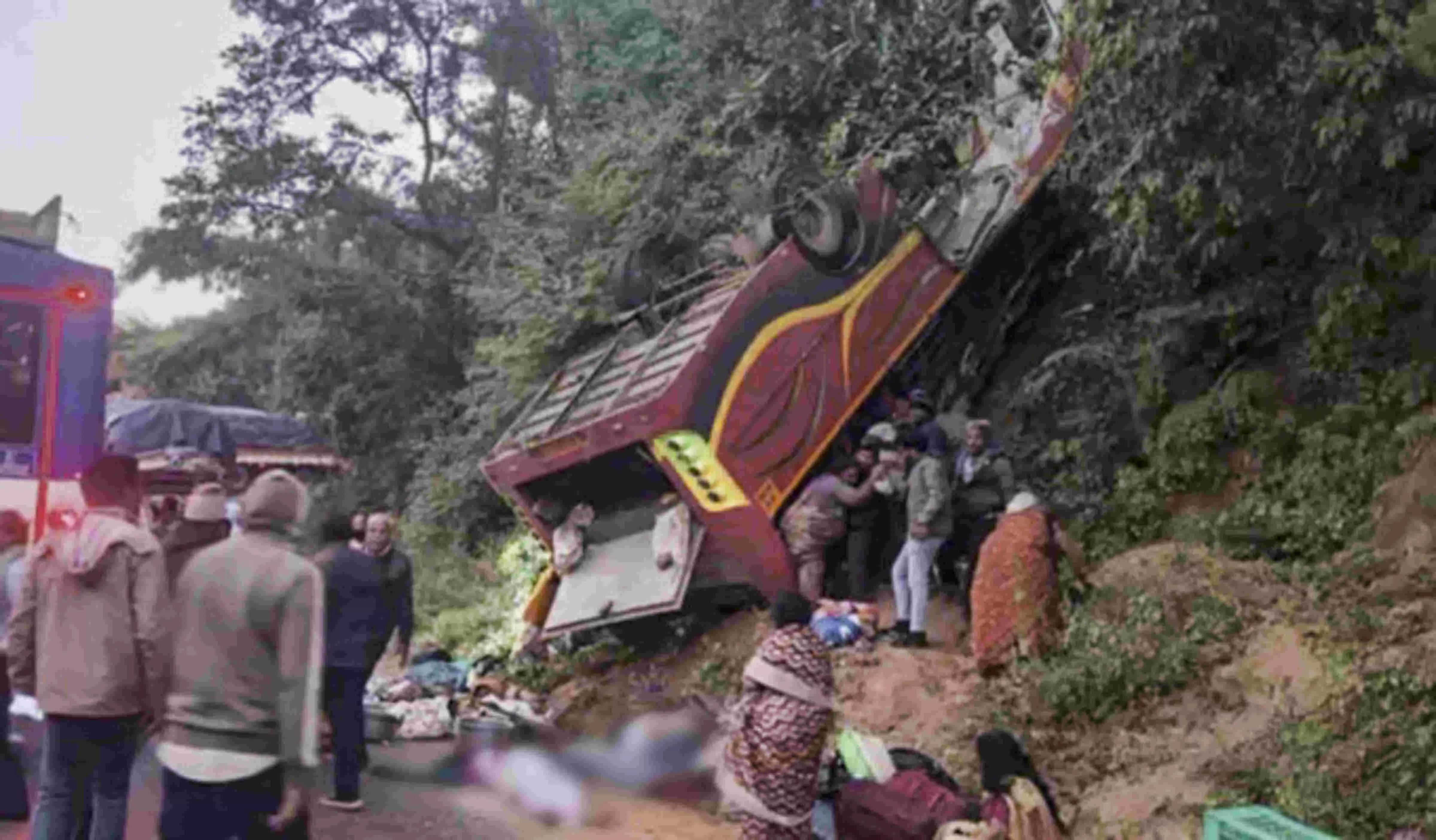 Nine killed, 23 injured as bus falls off ghat road in Andhra Pradesh; PM Modi announces ex-gratia Nine killed, 23 injured as bus falls off ghat road in Andhra Pradesh; PM Modi announces ex-gratia