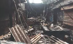 Fire ravages Ramgarh Market, 20 shops gutted Fire ravages Ramgarh Market, 20 shops gutted