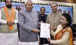 Nitish was being fatherly when he pulled hijab off doctors face: Bihar minister Nitish was being fatherly when he pulled hijab off doctors face: Bihar minister