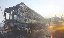 Dense fog triggers multiple road accidents across UP, 25 killed Dense fog triggers multiple road accidents across UP, 25 killed