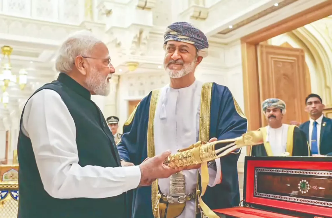 PM Modi conferred with the Order of Oman PM Modi conferred with the Order of Oman
