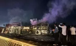 Nine killed after truck collides with bus in Ktaka, most victims burnt to death: Police