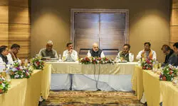 Shah meets BJP public representatives in Kolkata, invites backbencher Dilip Ghosh for talks Shah meets BJP public representatives in Kolkata, invites backbencher Dilip Ghosh for talks