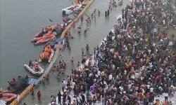 Lakhs bathe in freezing Sangam waters as Magh Mela begins in Prayagraj Lakhs bathe in freezing Sangam waters as Magh Mela begins in Prayagraj