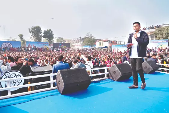 Abhishek stresses ‘communal harmony’, urges to ‘uproot BJP’ Abhishek stresses ‘communal harmony’, urges to ‘uproot BJP’