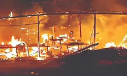 Blaze guts several temporary huts built for Gangasagar Mela