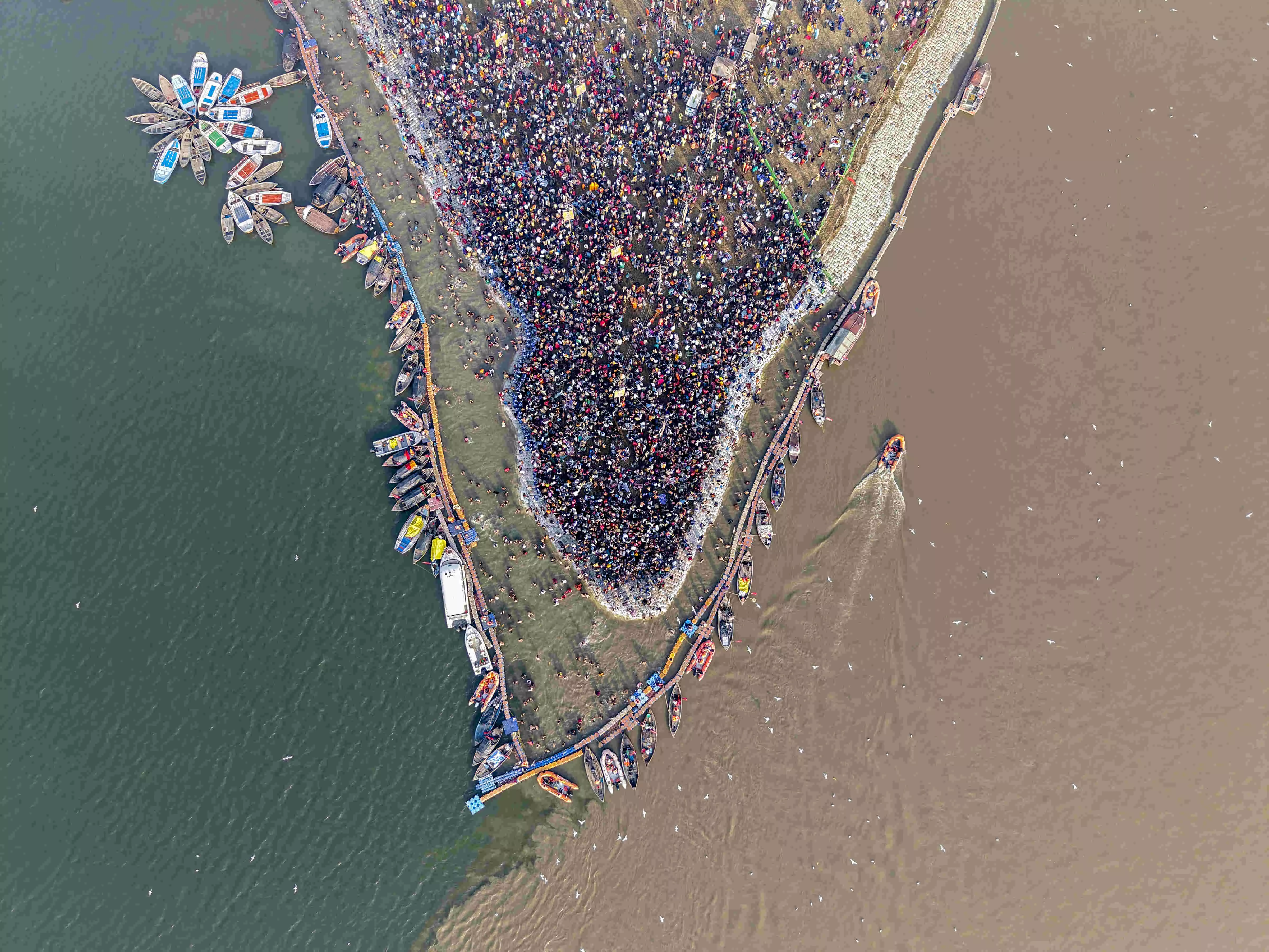 Magh Mela: Over nine lakh devotees take dip in Sangam Magh Mela: Over nine lakh devotees take dip in Sangam