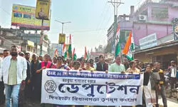 TMC flags voter list errors, stages protest in Dinhata