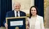 Venezuelan Nobel Peace Prize winner presents her medal to Trump