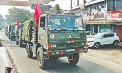 Army conducts flag march, peace meet held in Kokrajhar Army conducts flag march, peace meet held in Kokrajhar