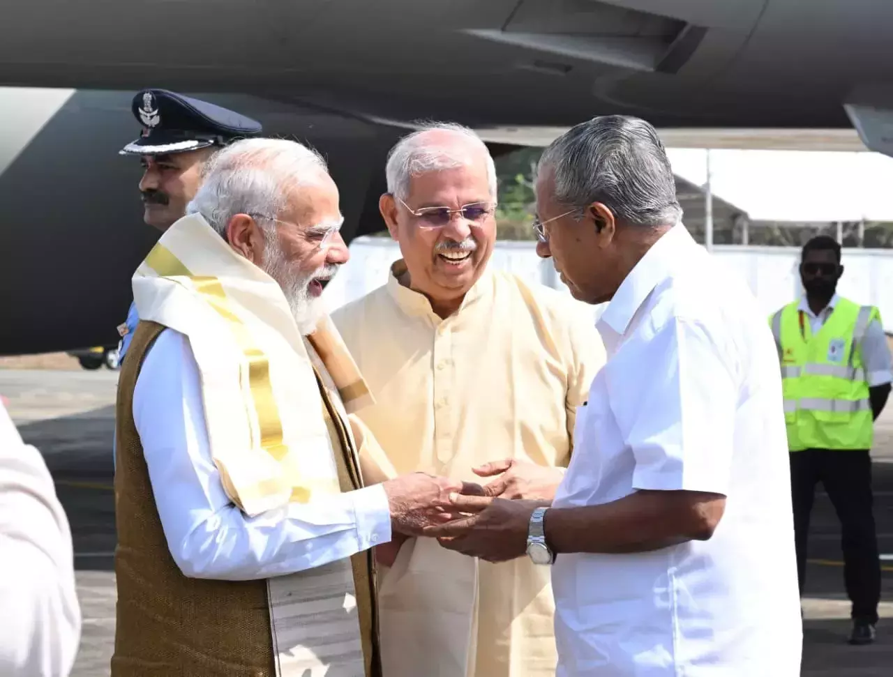 PM Modi launches development projects, flags off new train services in Kerala PM Modi launches development projects, flags off new train services in Kerala