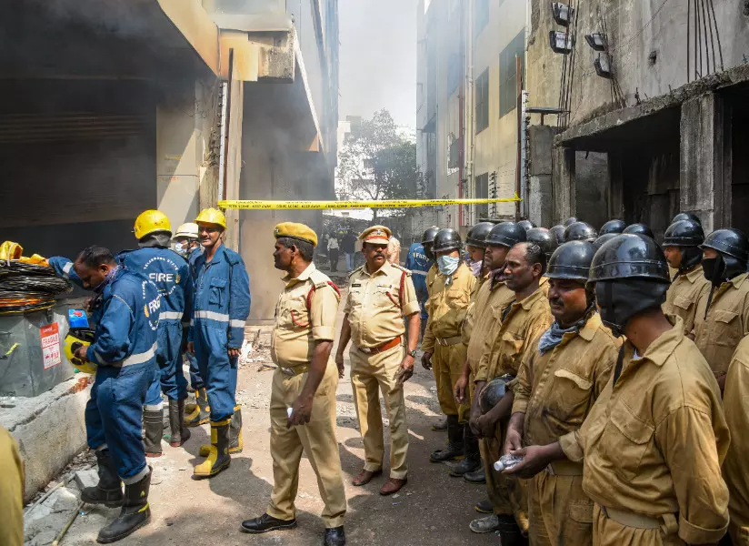 Five killed in fire at furniture shop building in Hyderabad Five killed in fire at furniture shop building in Hyderabad