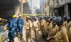Five killed in fire at furniture shop building in Hyderabad Five killed in fire at furniture shop building in Hyderabad