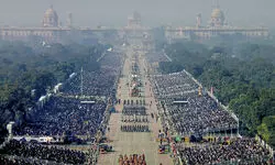 Enclosures along Kartavya Path for R-day parade named after rivers of India Enclosures along Kartavya Path for R-day parade named after rivers of India