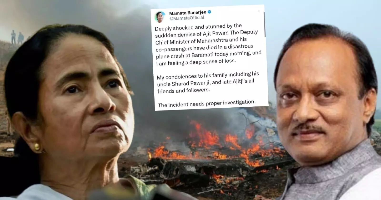 Mamata demands SC-monitored probe into Ajit Pawars death in plane crash Mamata demands SC-monitored probe into Ajit Pawars death in plane crash