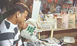 Kolkata Book Fair 2025 sees rising use of trendy jute bags Kolkata Book Fair 2025 sees rising use of trendy jute bags