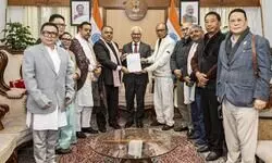 NDA legislature party leader Y Khemchand Singh stakes claim to form govt in Manipur