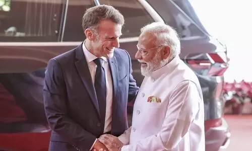 PM Modi holds talks with French President Macron in Mumbai
