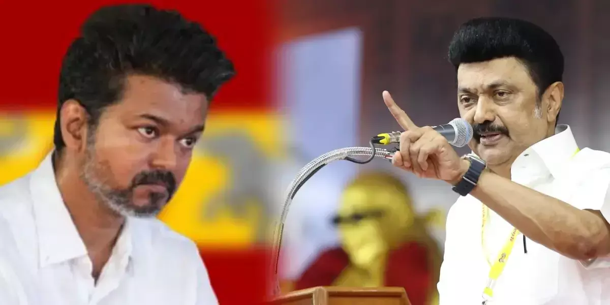 Vijay slams Stalin, says CMs real friends are bribe, corruption Vijay slams Stalin, says CMs real friends are bribe, corruption