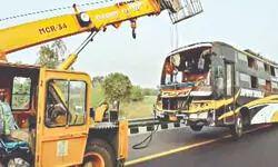 Lucknow: Six killed & 21 injured as double-decker bus overturns Lucknow: Six killed & 21 injured as double-decker bus overturns
