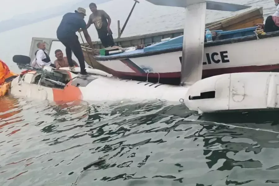 Helicopter carrying 7 crashes into Andaman sea, all rescued Helicopter carrying 7 crashes into Andaman sea, all rescued