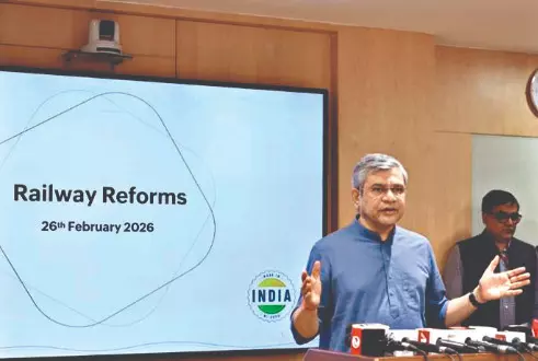 Vaishnaw launches RailTech policy to transform Rlys Vaishnaw launches RailTech policy to transform Rlys