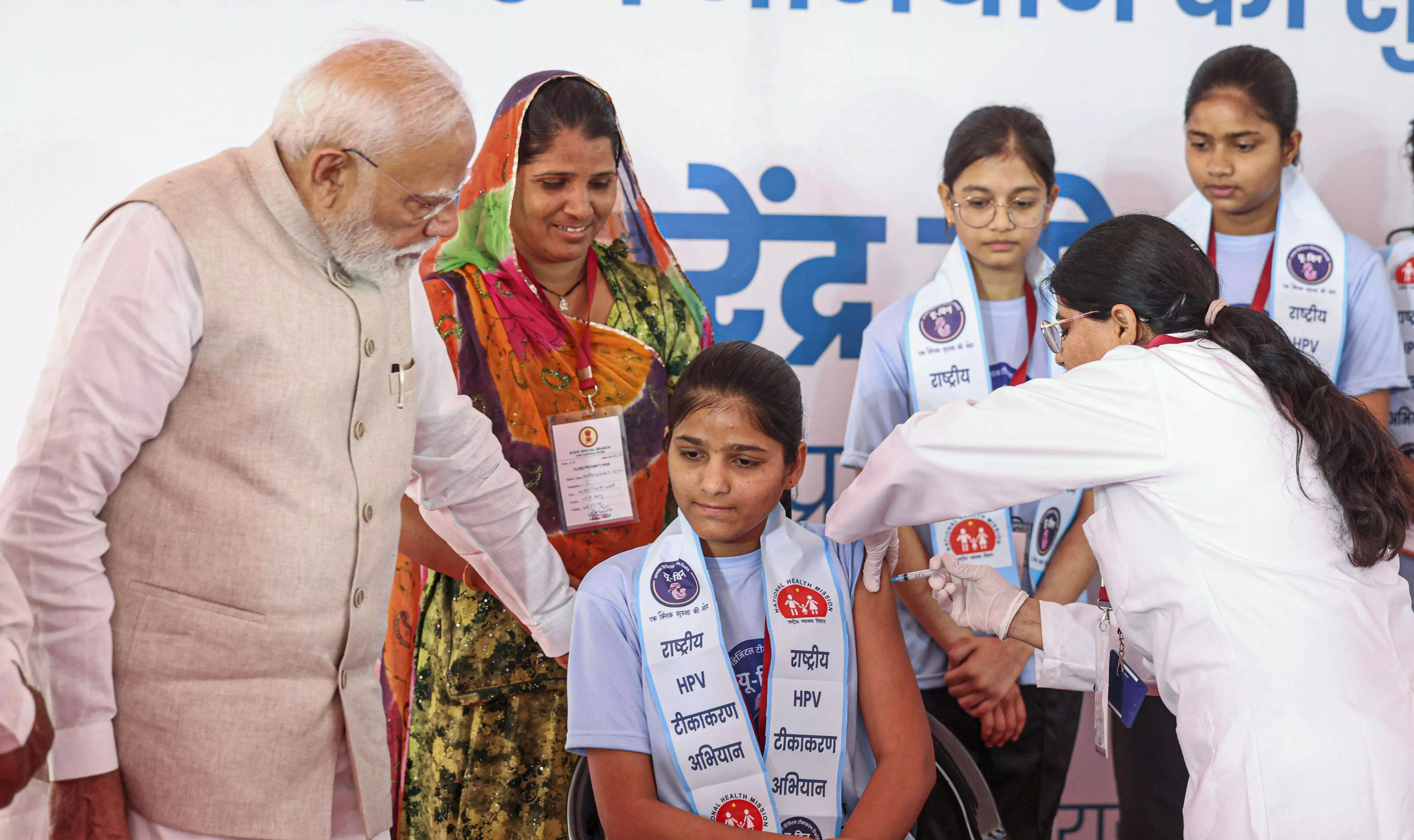 PM Modi launches nationwide HPV vaccination drive for 14-year-old girls PM Modi launches nationwide HPV vaccination drive for 14-year-old girls