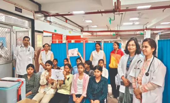 HPV vaccination drive conducted for adolescent girls in south Delhi