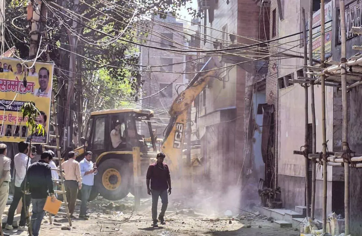 MCD demolishes illegal portions of accuseds house linked to Uttam Nagar Holi clash death MCD demolishes illegal portions of accuseds house linked to Uttam Nagar Holi clash death