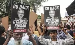 CEC Gyanesh Kumar faces go back slogans, shown black flags outside Kalighat temple in Kolkata CEC Gyanesh Kumar faces go back slogans, shown black flags outside Kalighat temple in Kolkata