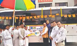 LIC Golden Jubilee Foundation donates bus